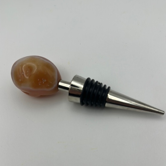 Carnelian Agate Wine Bottle Stopper - Picture 4 of 11